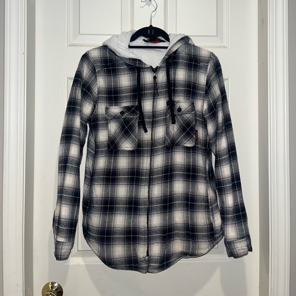 Tough Duck fuzz lined hooded flannel